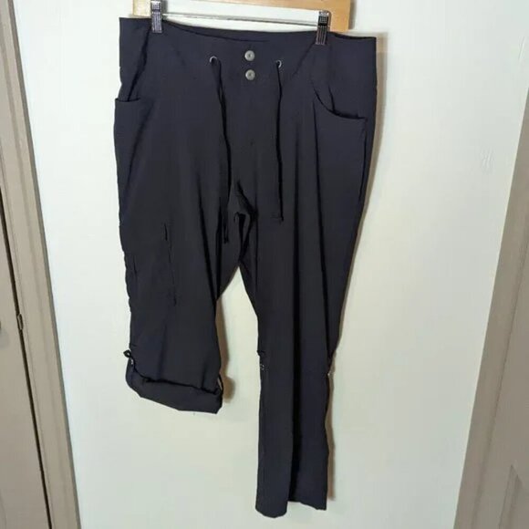Columbia Pants Omni Shield Convertible Tab Hiking Pants Stretch Size 12 Black - Picture 4 of 7
